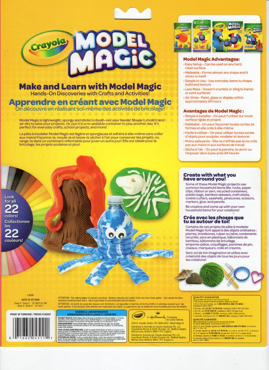 4 Crayola Model Magic Make and Learn Activity Packet - FOR Modeling Clay -  NEW