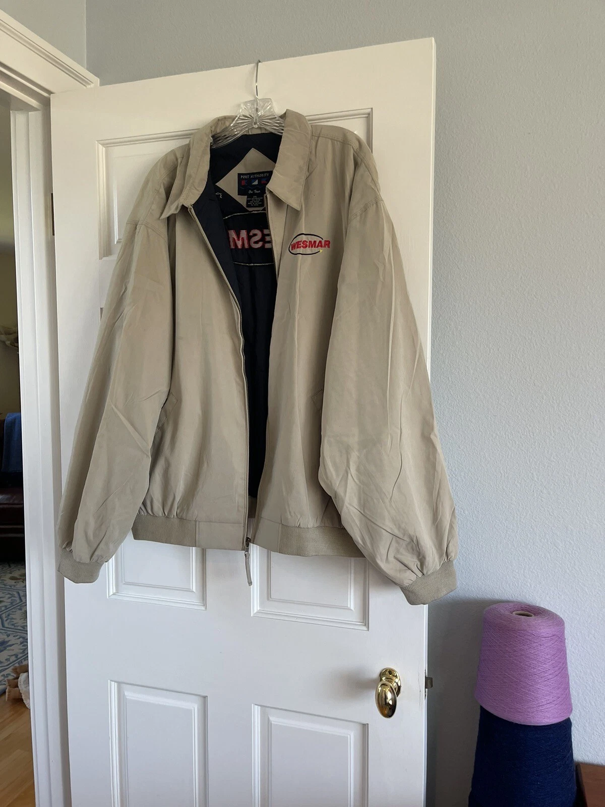 New Mint 2 XL Port Authority Men's Khaki Nylon Zippered Jacket 2 XL New Mint