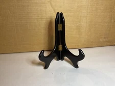 100 Black Solid Wood Folding Plate Display Stand Photo Picture Easel 6” Holder