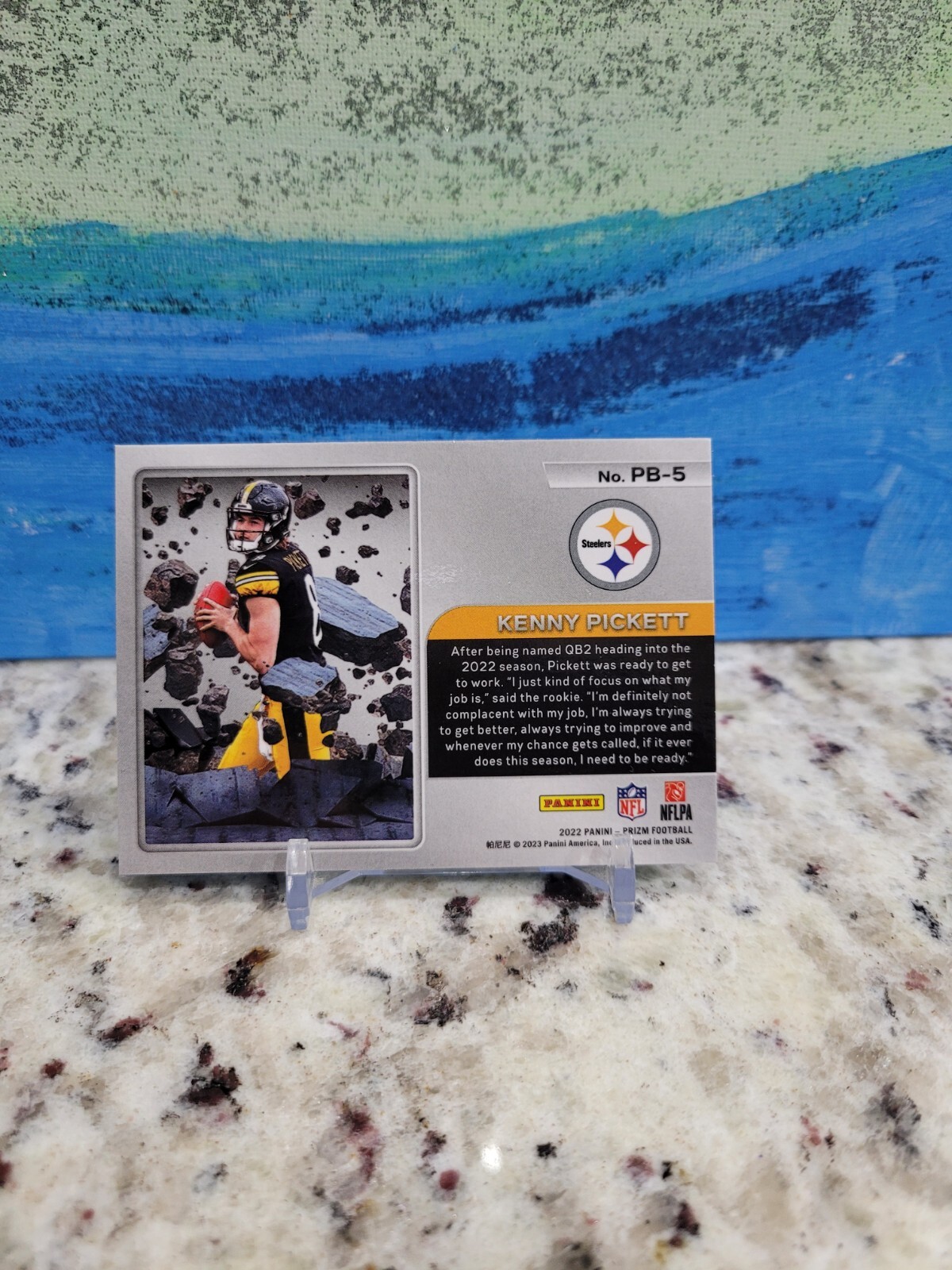 2022 Panini Prizm Football Kenny Pickett Prizm Break Rookie Card RC