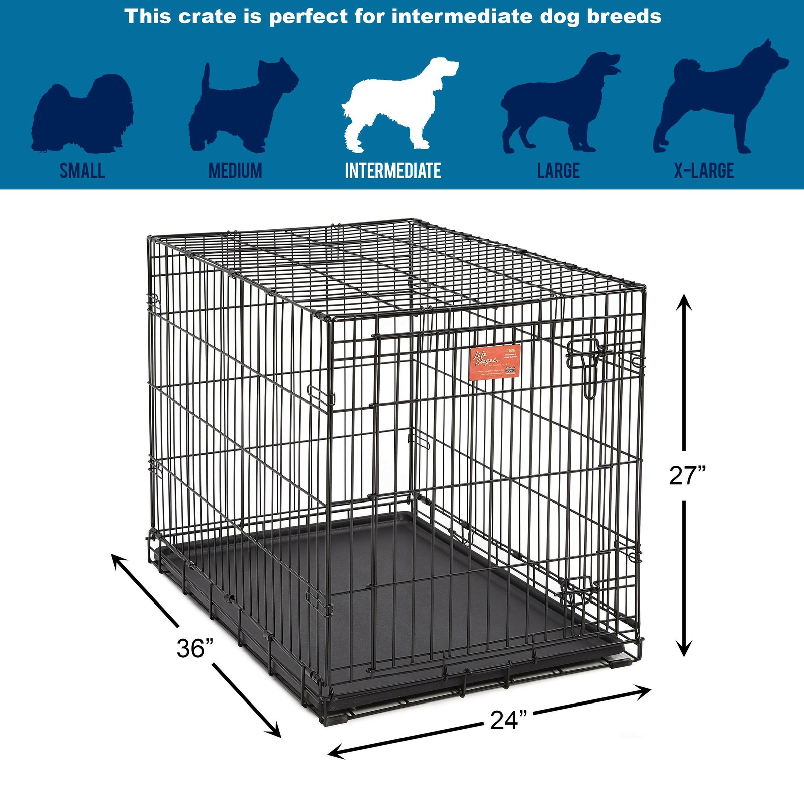 dog crate 36x24x27