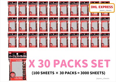 X30 PACKS PERFECT FIT SIZE SLEEVES KMC CARD BARRIER TOTAL 3000 PCS JAPAN