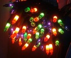 HALLOWEEN LIGHTS Multicolor Orange Green Purple Black Wire Steady Burning