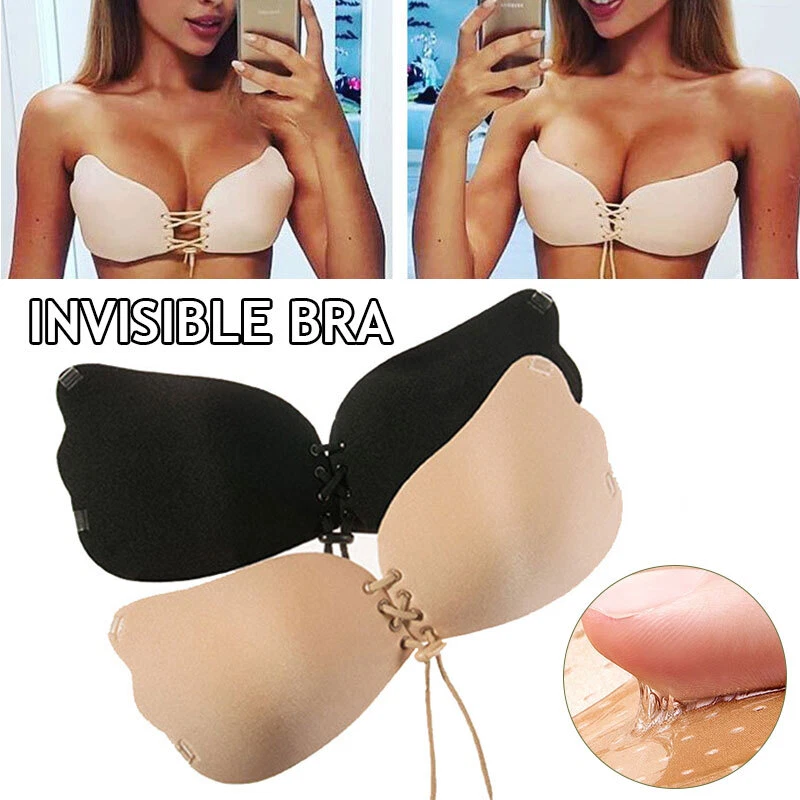 Detachable Wing Buckle Bralette Chest Paste Nude Push Up Silicone