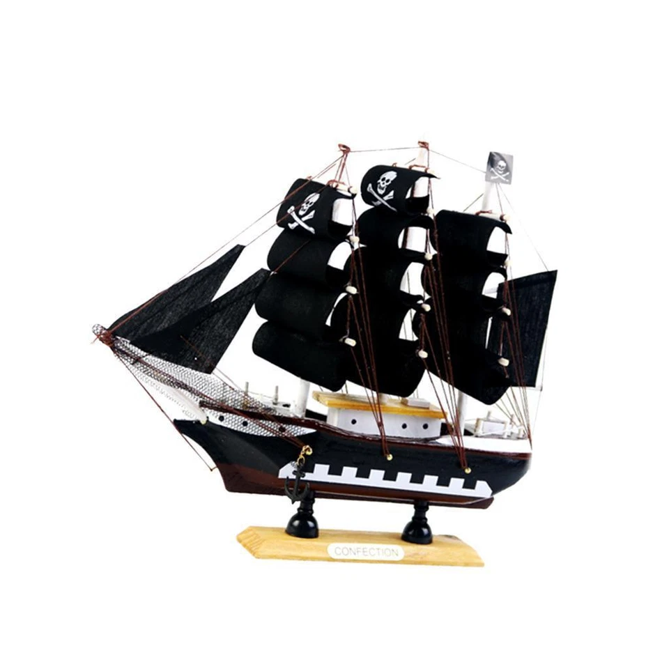 Nautical Wooden Handcrafted Ship Model Pirate Sailing Boat Replica