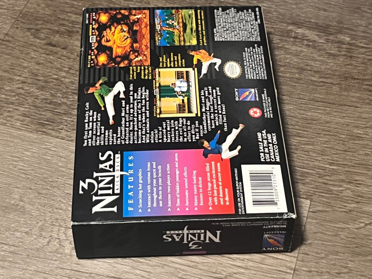 3 Ninjas Kick Back Super Nintendo Snes Complete CIB 3 Ninjas Kick Back Super Nintendo Snes Complete CIB