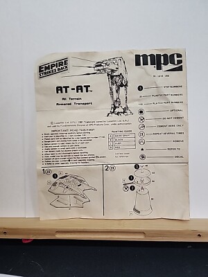 MPC  1981 STAR WARS AT-AT MODEL KIT ASSEMBLY INSTRUCTIONS 78-1918-250