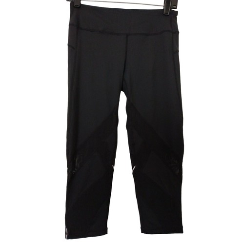 ZELLA Damen Gr. S schwarz reflektierende Bienen Knie Netzeinsatz Crop Leggings - Bild 4 von 10