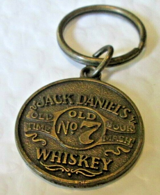 JACK DANIELS Old No 7 Whiskey metal keyring key chain keychain 1.75" eBay