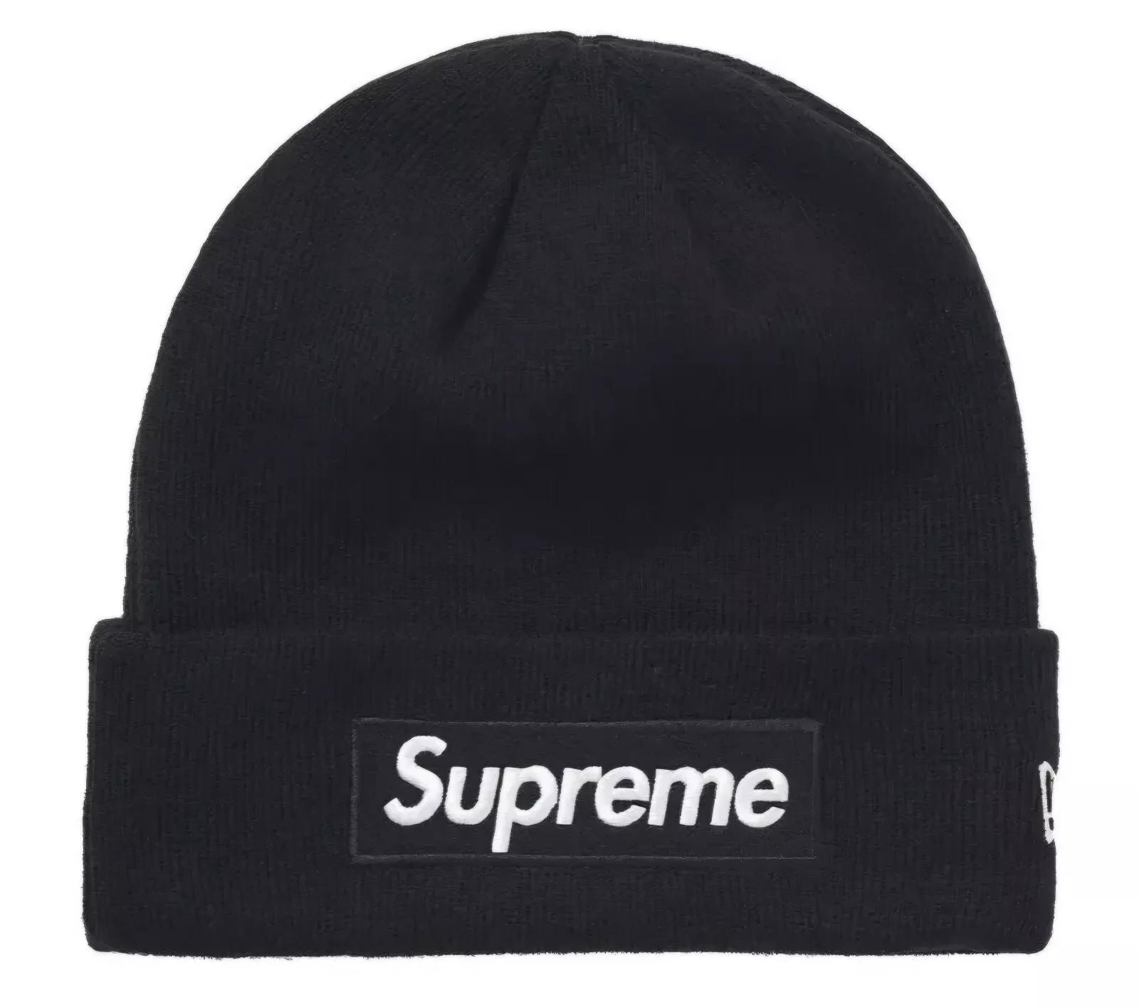 Bonnet noir Supreme X New Era boîte logo