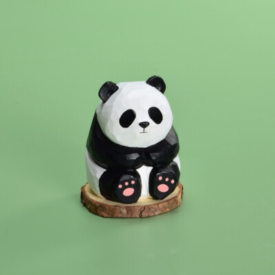 置物 panda5panda Heiwa Carved Wooden Panda – Mokuomo