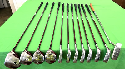 Golden Bear XS Tech Golf Club Set 1W 3W 5W 7W 5-SW Putter RH Graphite Need Grips