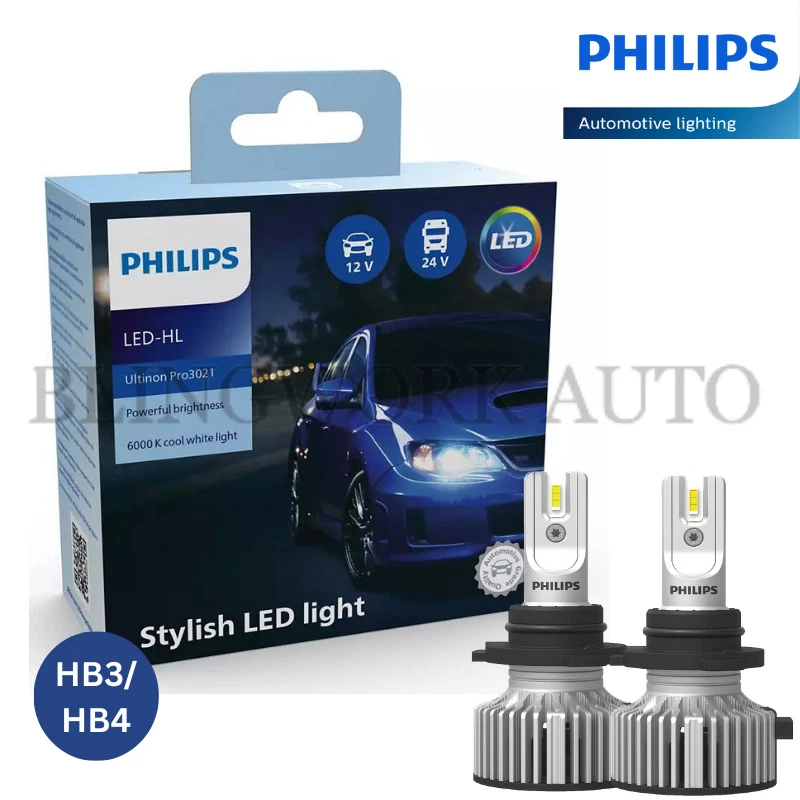 Philips HB3 HB4 9005 9006 Ultinon Pro3021 LED 6000K White Conversion Kit