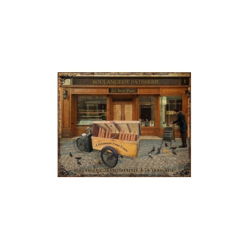 Plaque métal Boulangerie Pâtisserie pour décorer un salon de thé convivial