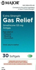 Major Gas Relief Extra Strength Simethicone 125 MG 30 Softgels