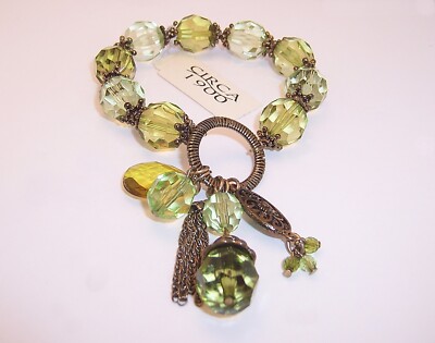Bracelet and Earring Set Stretch Bracelet Surgical Steel Post Circa 1900 d-18