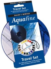 Daler-Rowney Aquafine Watercolor Paint Half Pan Travel Set-18/Pkg (Pack of 1)