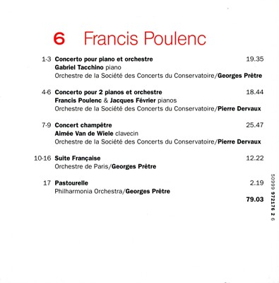 Francis Poulenc Œuvres complètes 20 CD Set with booklet