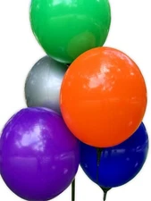 Reusable Balloon Cluster Kit w/ Ground Spike - Multi Color Balloons - No Helium