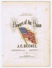 Flowers of the Union - Scarce Flag Sheet! - Civil War - Philadelphia - 1861