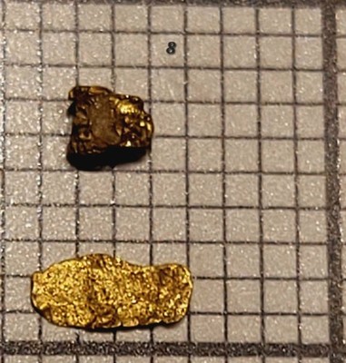 Echtes kristallines schweizer Berggold, Naturgold, Goldnugget, Goldstufe, Gold