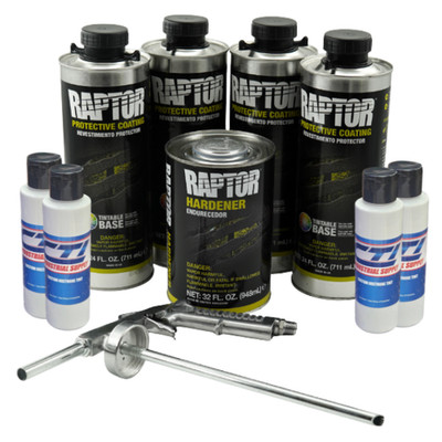 Raptor Urethane Spray Truck Bed Liner with Spray Gun 4L ( Ford White )