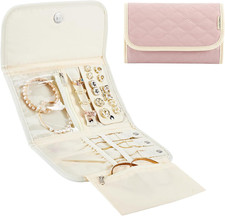 Jewelry Travel Organizer, Foldable Jewelry Case for Necklaces, Earrings, Rings,