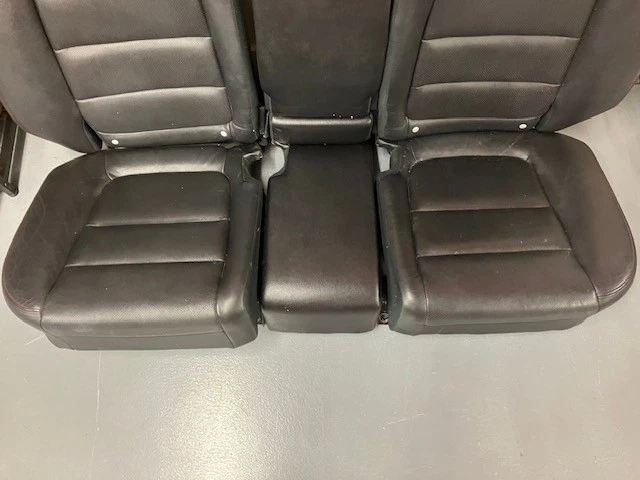 2014 Mazda CX5 GT Rear Leather seat. Black leather with red stitching. - Image 2 of 4