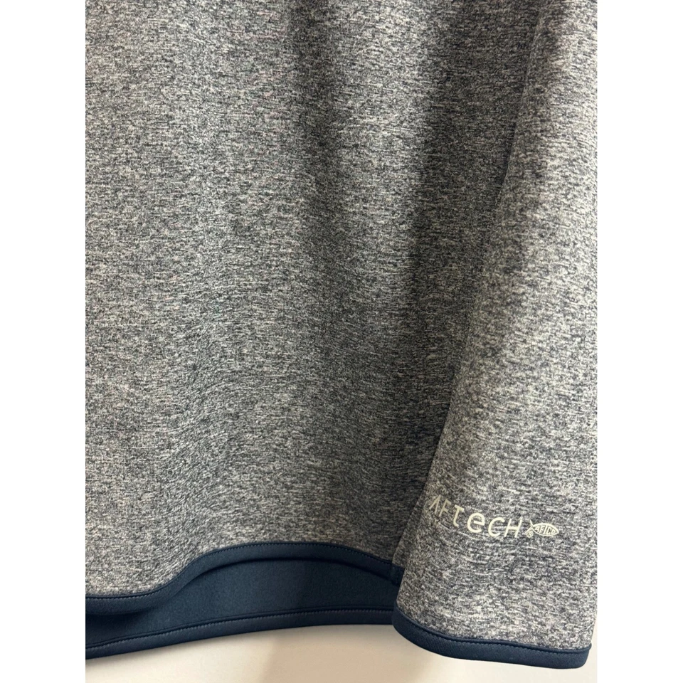 AFTCO прибрежный слой 1/4 молнии куртка вересковый серый пуловер рыбалки на открытом воздухе теплый - Изображение 4 из 4