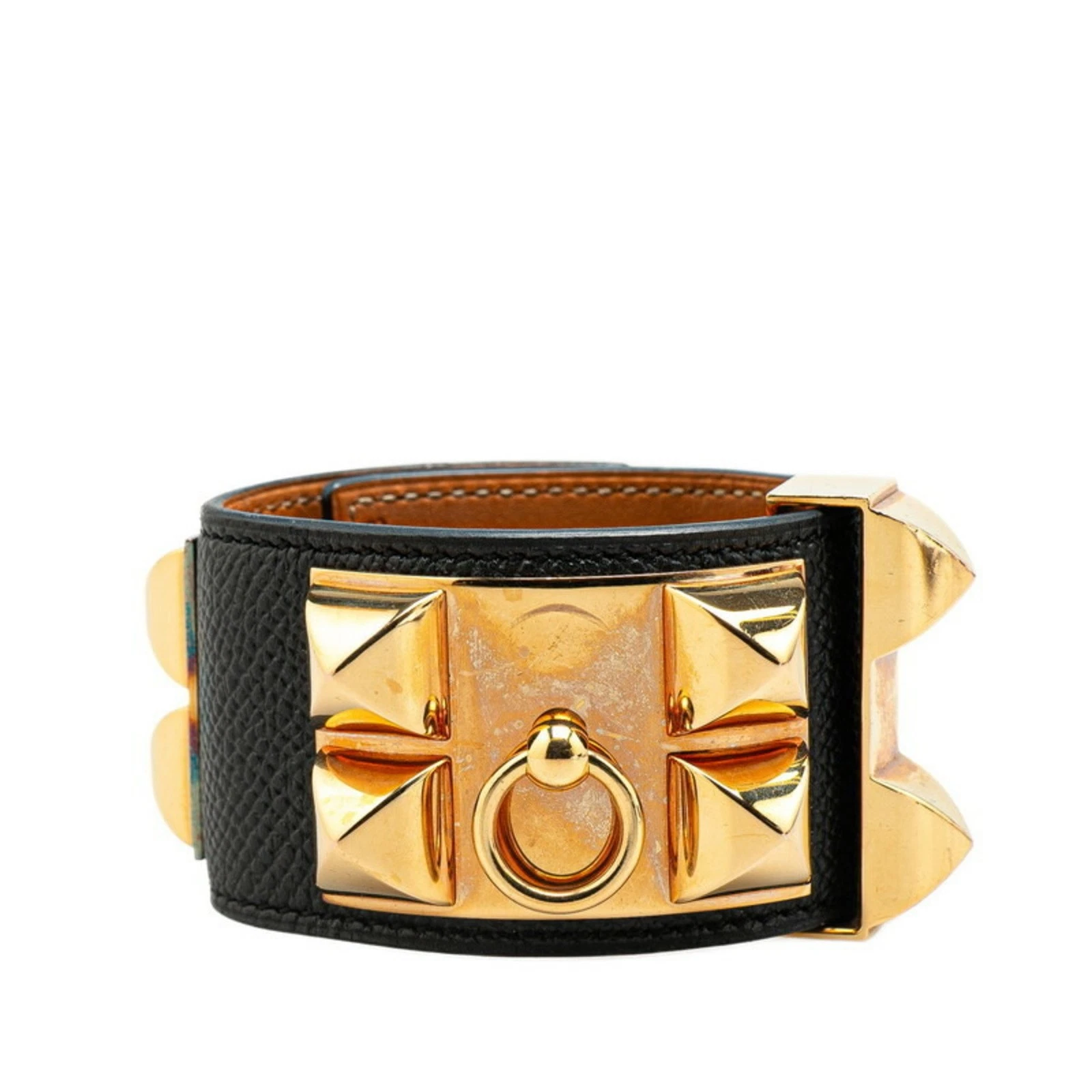 HERMÈS Hermes Collier de Chien Bracciale Nero Oro Epson Donna HERMES GZl18eju