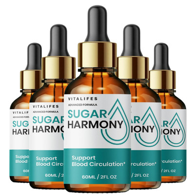 (5 Pack) Sugar Harmony Drops, Advanced Blood Health Support Formula Droppers