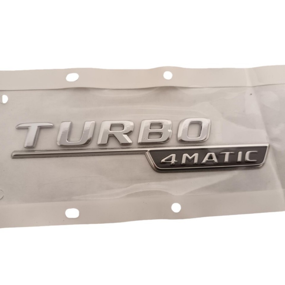 Mercedes A35 Gloss Black Turbo 4Matic Badge Set - UK