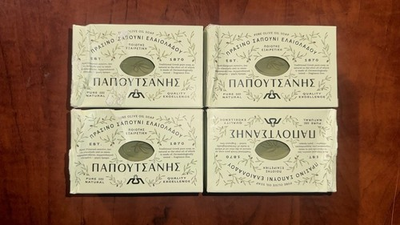 #ad Papoutsanis Pure Greek Olive Oil Soap Bars 8.8 oz 250g x4 – Open Box $19.99