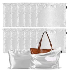 12 Pack Dust Bags for Handbags Storage Silk Cloth Bag With Drawstring Travel ...