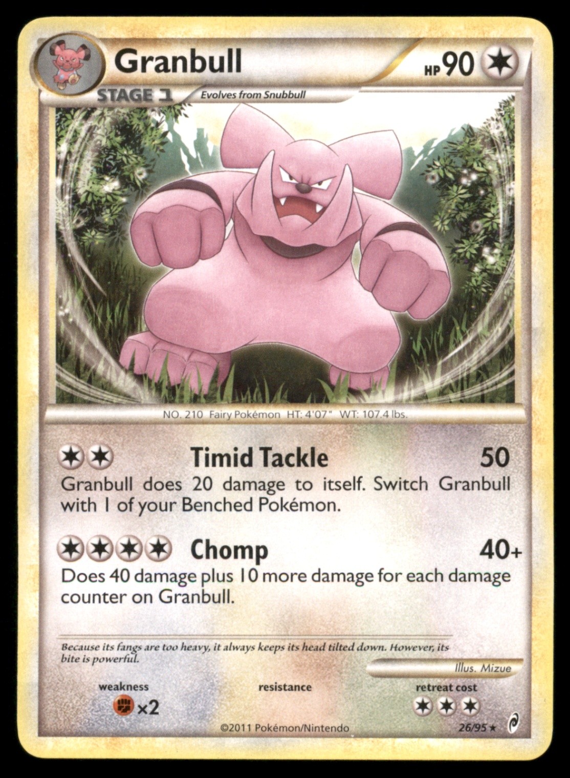 Granbull 26/95 Call of Legends Regular Non Holo Light Played LP
