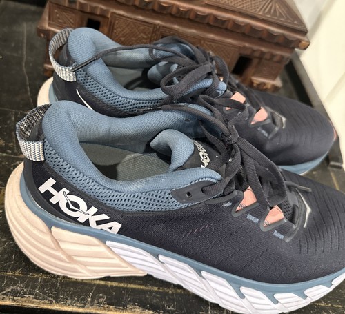 Scarpe da corsa su strada Hoka donna taglia 8 Gaviota 3 stabilità blu scuro sneakers - Foto 2 di 7