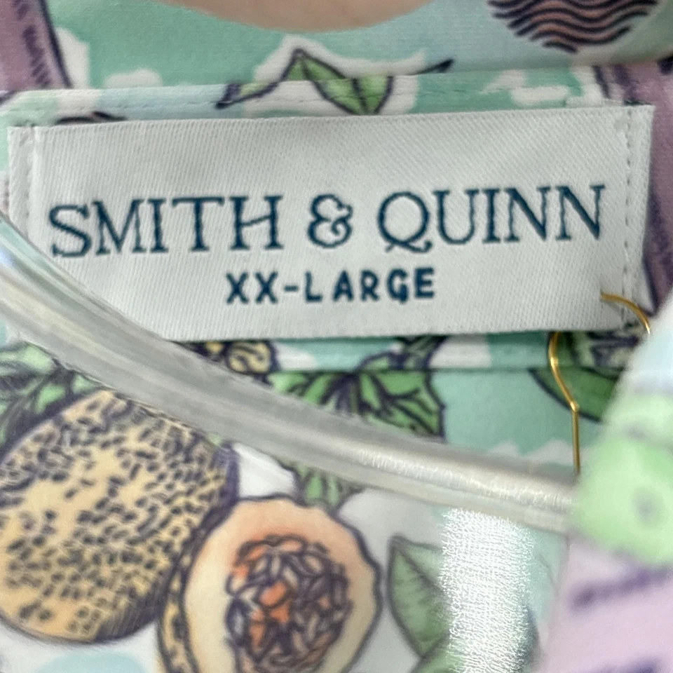 Camisa Smith & Quinn Para Hombres 2XL Como Nueva Mamá Agua Tropical Estampado Botones Elastizada Foto 4 de 4