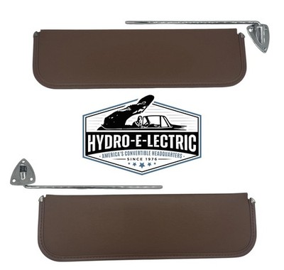 Brown Sun Visor & Chrome Bracket Set for 1948-1952 Ford Truck F-Series