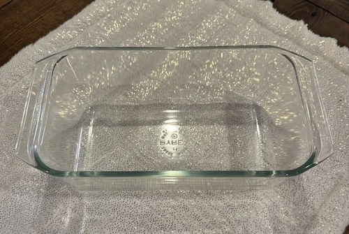 VTG PYREX Clear #215-B Loaf/Bread Pan/Dish 9.5x5x3 Clear Baking Dish 2 Quart