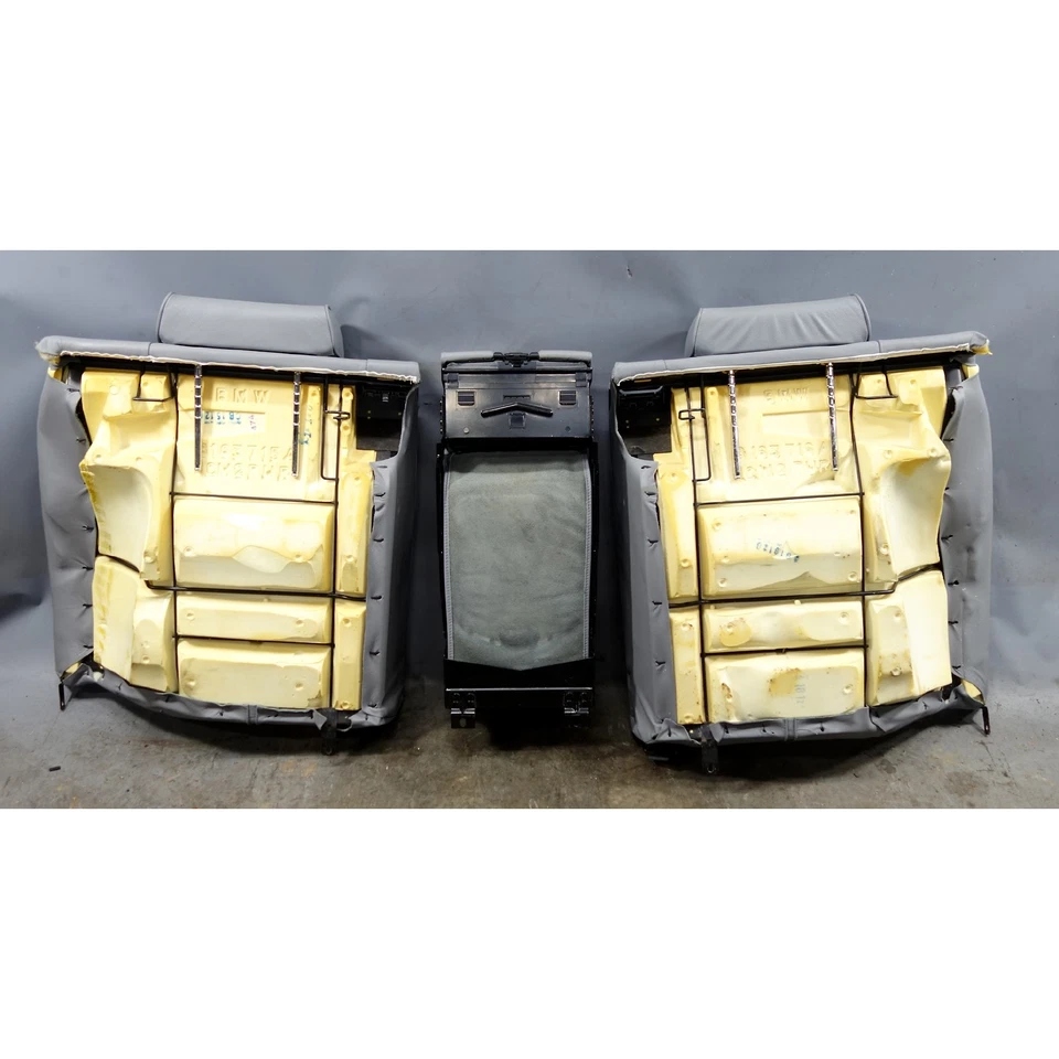 BMW E38 1996-2001 serie 7 contorno respaldo asiento trasero sin cuero gris térmico OEM Foto 2 de 4