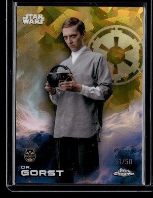 2025 Topps Chrome Sapphire Edition Star Wars #34 Dr. Gorst Gold Sapphire