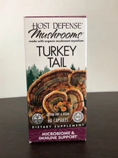 Host Defense Turkey Tail Microbiome Immune Support 60 Capsules EXP 05/2026