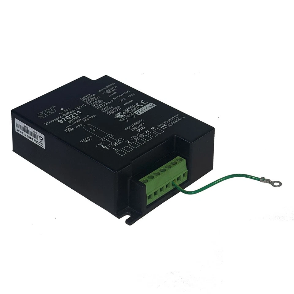 Alimentatore SLV EVG SH70T nero per lampade HIT HCI-T CDM-T HQI 70W G12