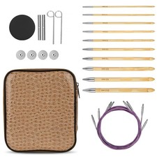 Tunisian Crochet Hooks Set with Cables   10 Interchangeable Afghan Crochet Ho...