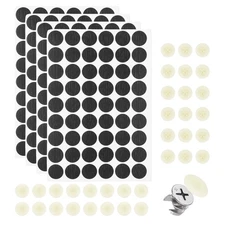 216Pcs Screw Hole Stickers and 200Pcs 16.5x4.5mm Screw Cover Caps, Ecru