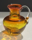 Vintage Blenko Amberina Blown Art Glass Small Pitcher MCM