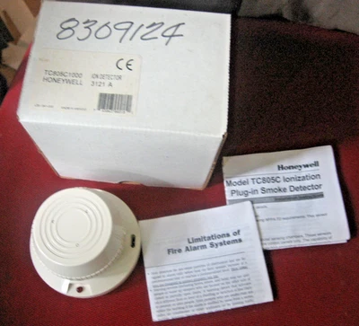 4 Honeywell  Model TC805C Ionization Plug In Smoke Sensor New Old Stock - Image 1 of 4
