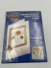 Sewing Box Cross Stitch Greeting Card Kit Floral Design Craft