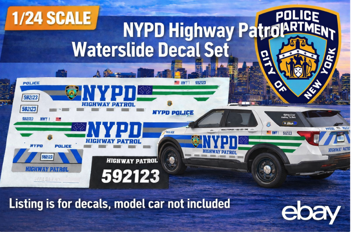 Decalcomanie Per Scivoli Acqua Pennsylvania Highway Patrol 1:24 – Per Motormax