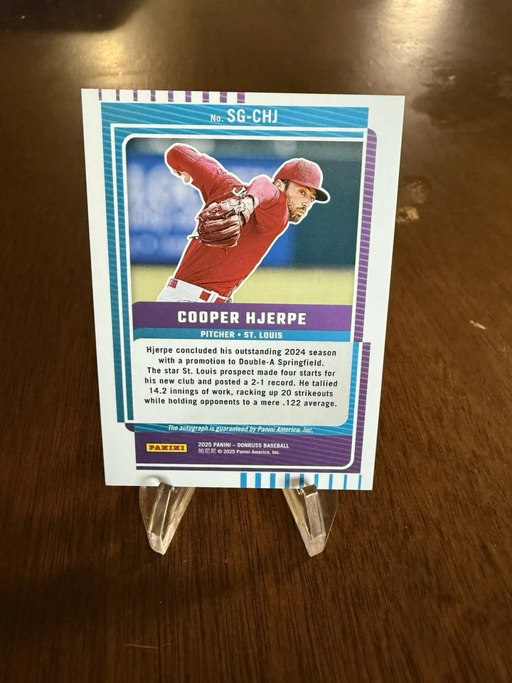 2025 Donruss - Cooper Hjerpe (RC) AUTO Signature Series⚾️⚾️ - Image 2 of 2